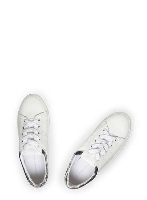 Silver 'Cady' Lace Up Trainers